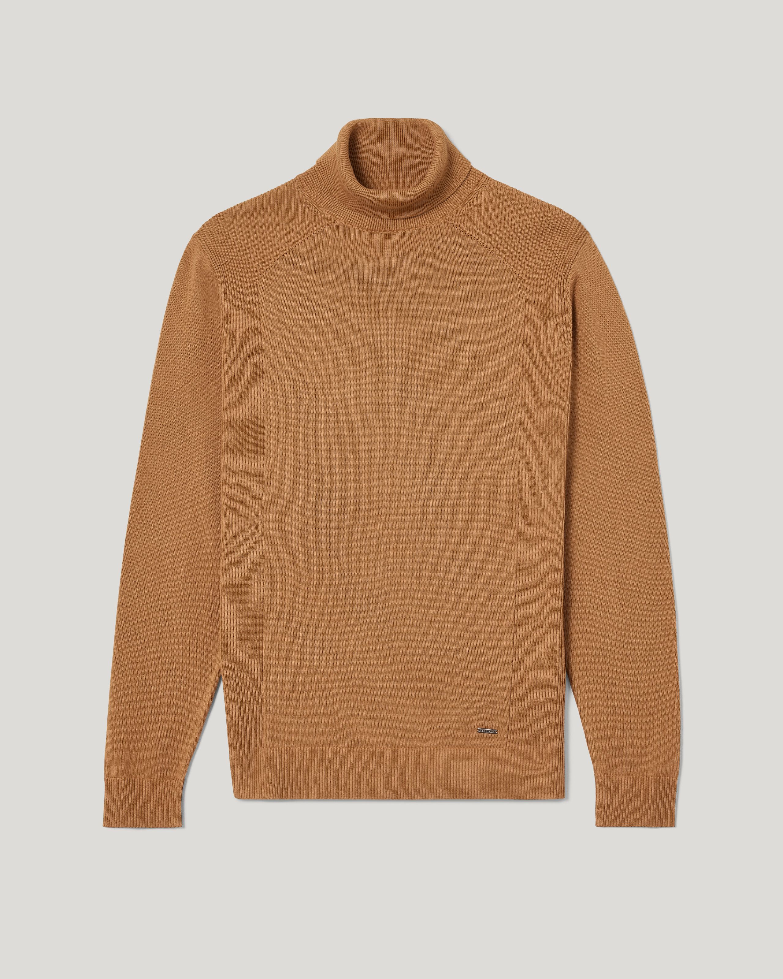 Tan roll neck jumper discount